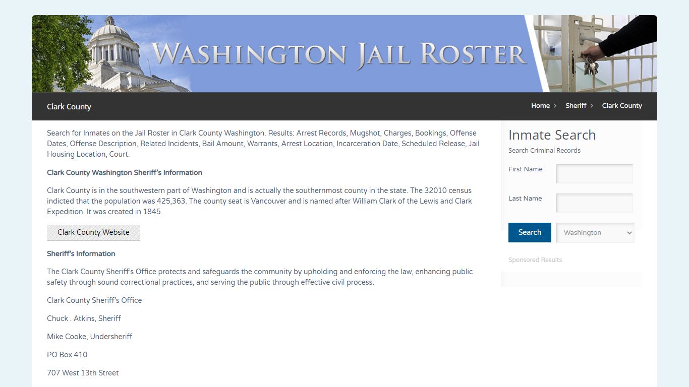 Clark County | Jail Roster Search